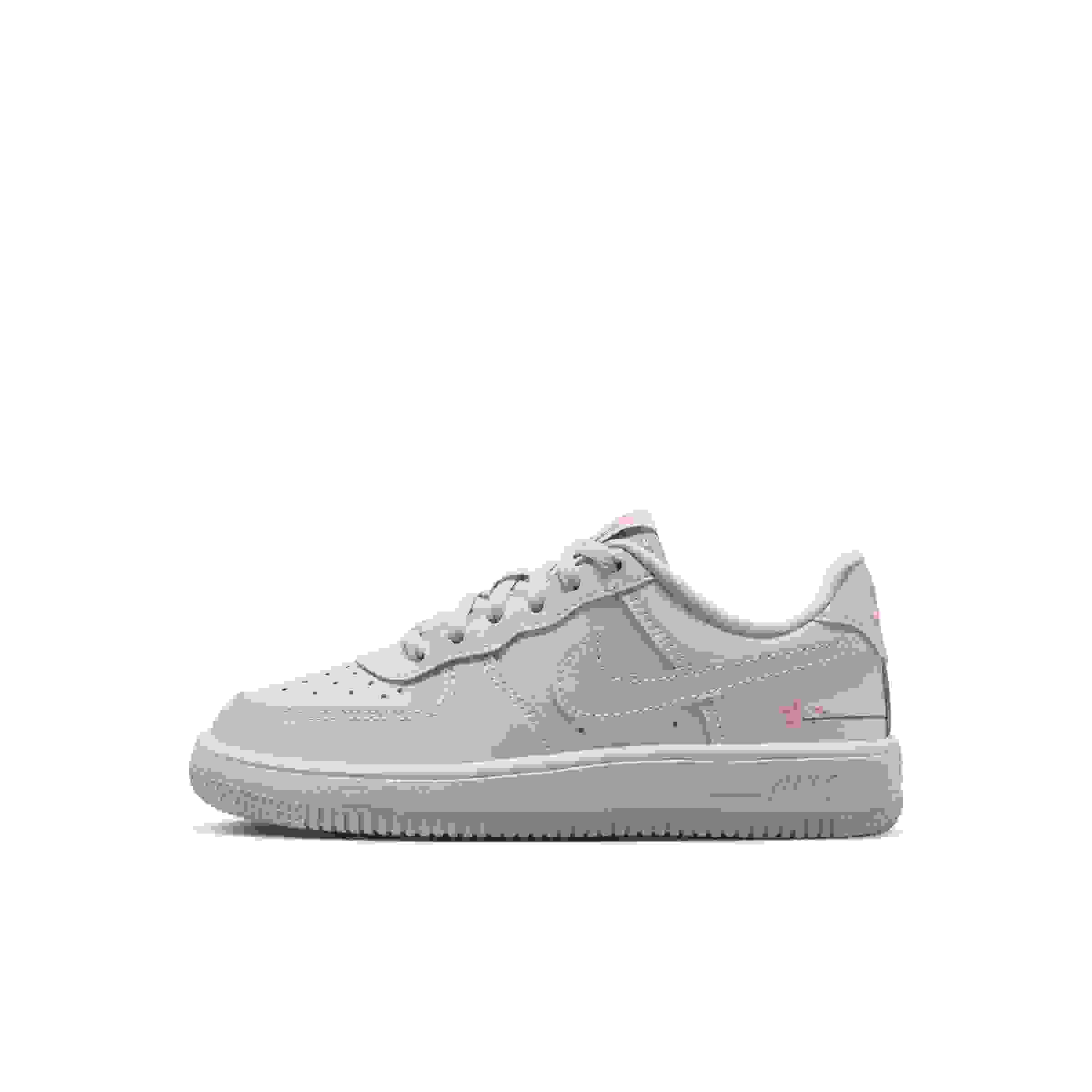 Nike Force 1 Low Preschool Girls' "Light Bone/Playful Pink/Fauna Brown/Light Bone" Shoe